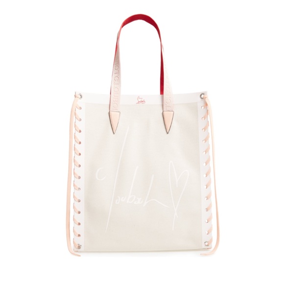 New Authentic Christian Louboutin Small Cabalace Canvas Tote - Picture 2 of 10